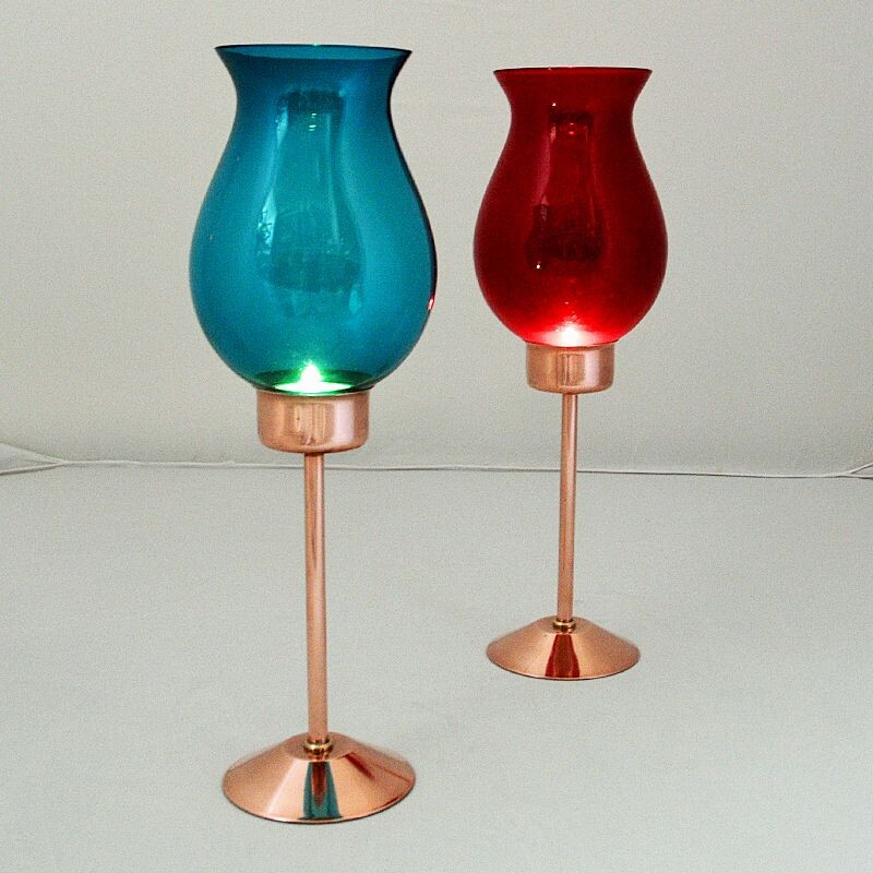 Pair of vintage Swedish candlesticks by Gnosjö Konstmide, 1960s