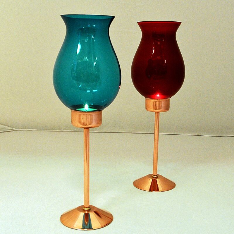 Pair of vintage Swedish candlesticks by Gnosjö Konstmide, 1960s