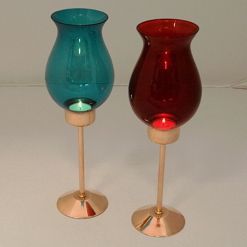 Pair of vintage Swedish candlesticks by Gnosjö Konstmide, 1960s