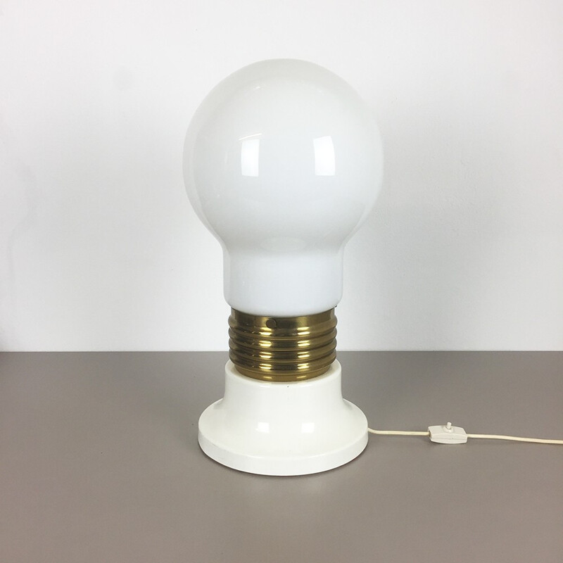 Lámpara de mesa italiana en forma de bombilla - 1970