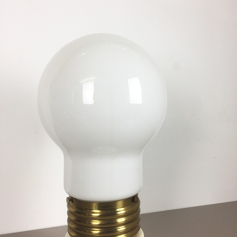 Italian bulb table light in glass - 1970s