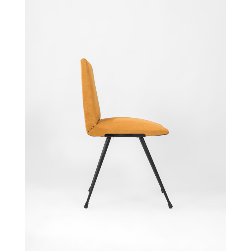 Yellow vintage compas armchair, France 1970s