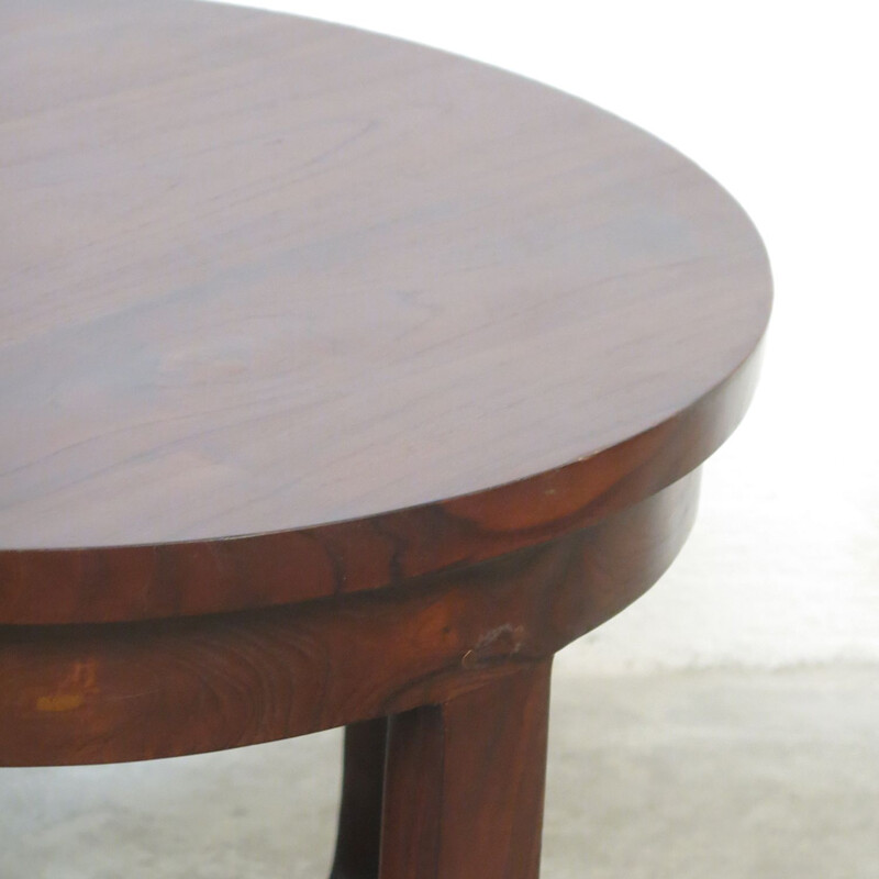 Vintage Art Deco mahogany pedestal table