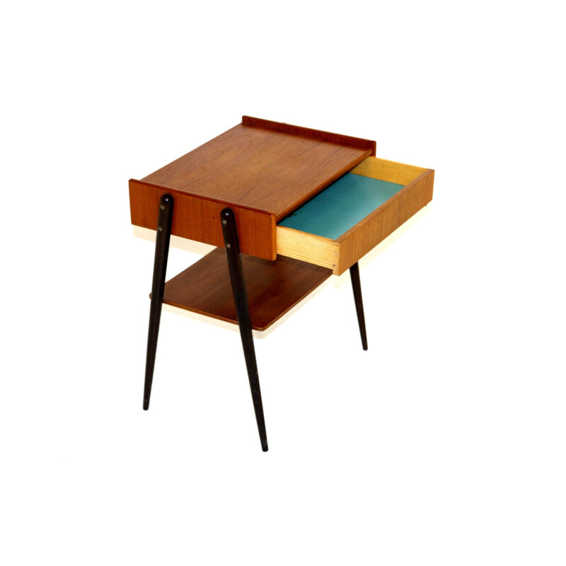 Vintage teak night stand by Carlstöm, Sweden 1960