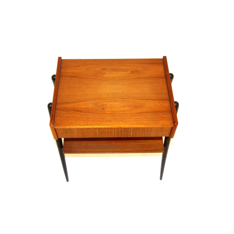 Vintage teak night stand by Carlstöm, Sweden 1960