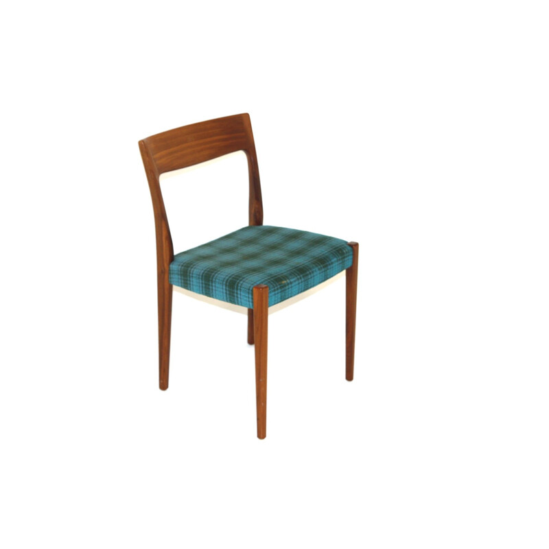 Vintage-Stuhl aus Teakholz und Stoff, Schweden 1960