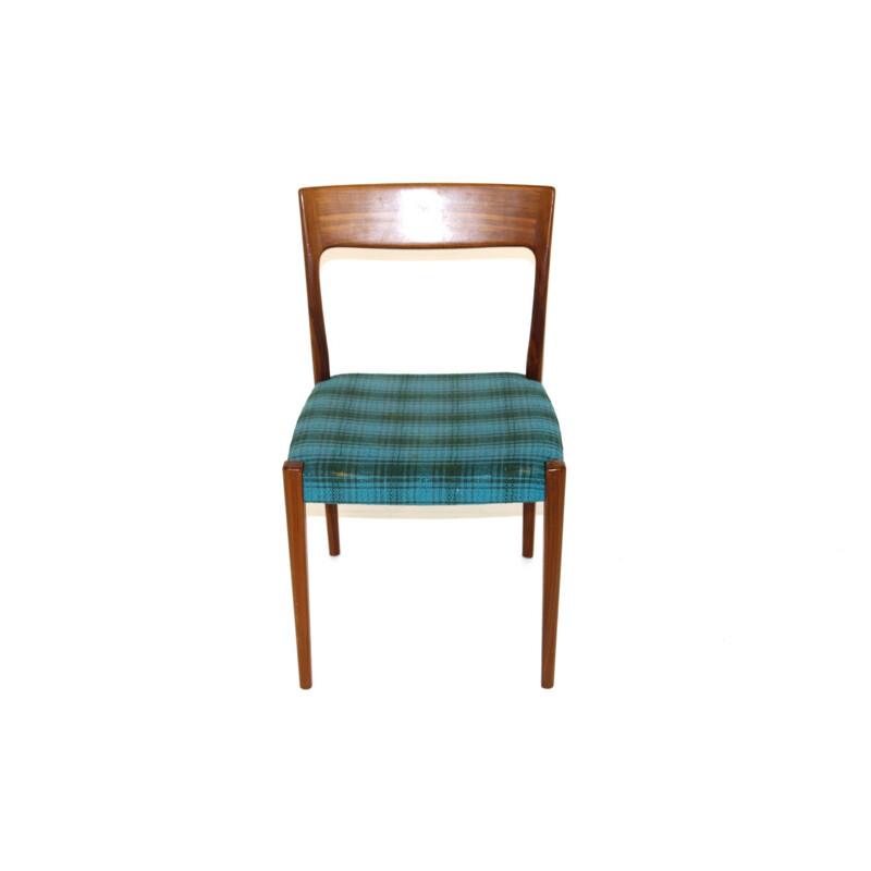 Vintage-Stuhl aus Teakholz und Stoff, Schweden 1960