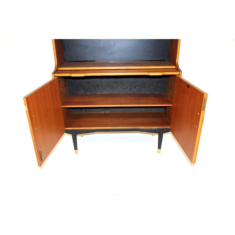 Vintage teak "svärdströms" desk, 1950