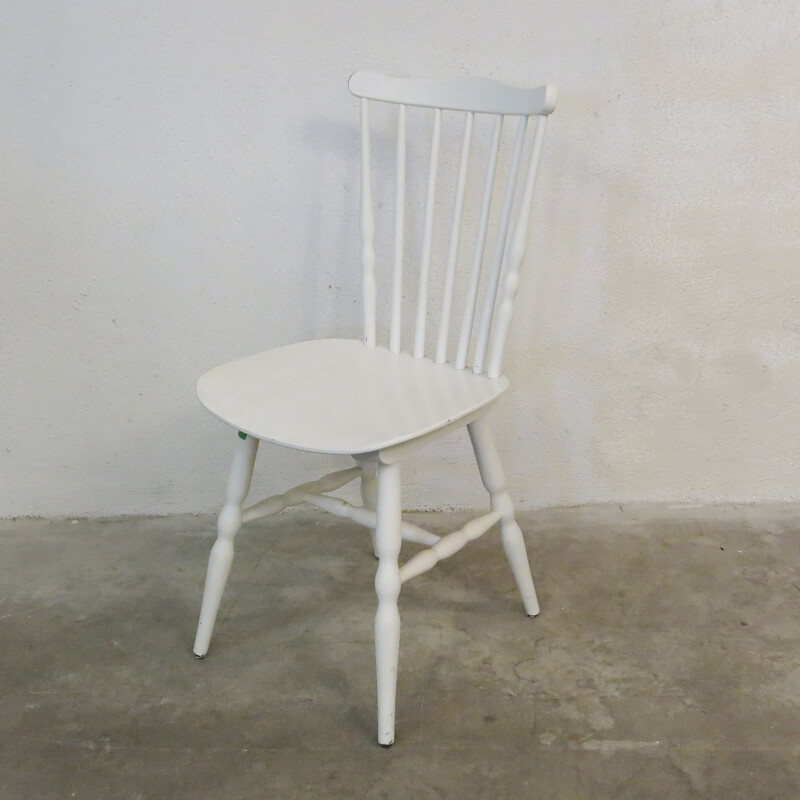 Baumann vintage bistro chair model Tacoma in white beechwood, 1960