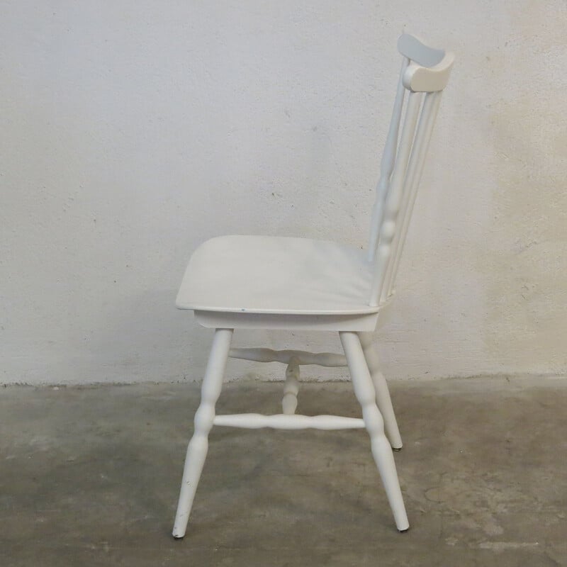 Baumann vintage bistro chair model Tacoma in white beechwood, 1960