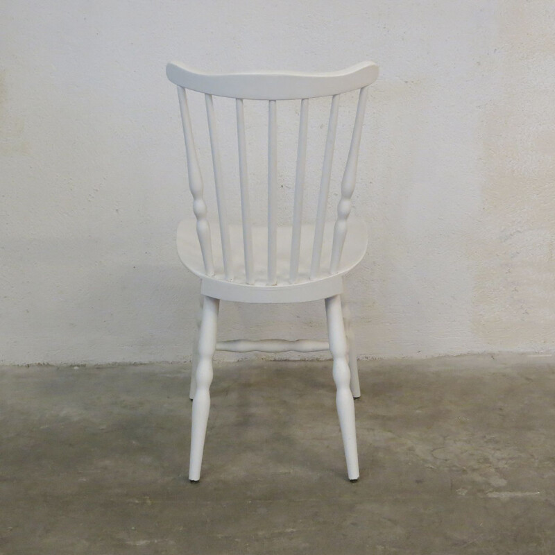 Baumann vintage bistro chair model Tacoma in white beechwood, 1960