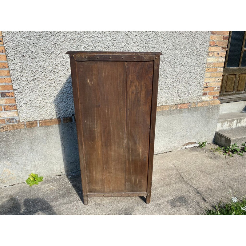 Vintage wood and glass pantry