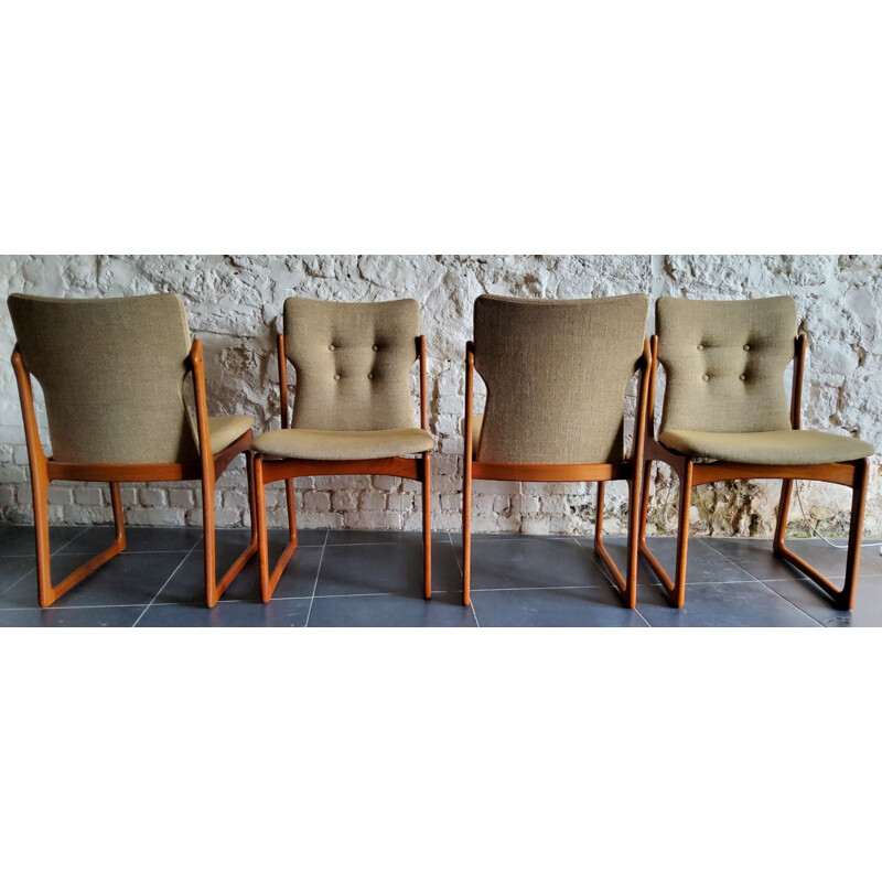 Conjunto de 4 cadeiras vintage de Vamdrup Stolefabrik, Dinamarca 1960