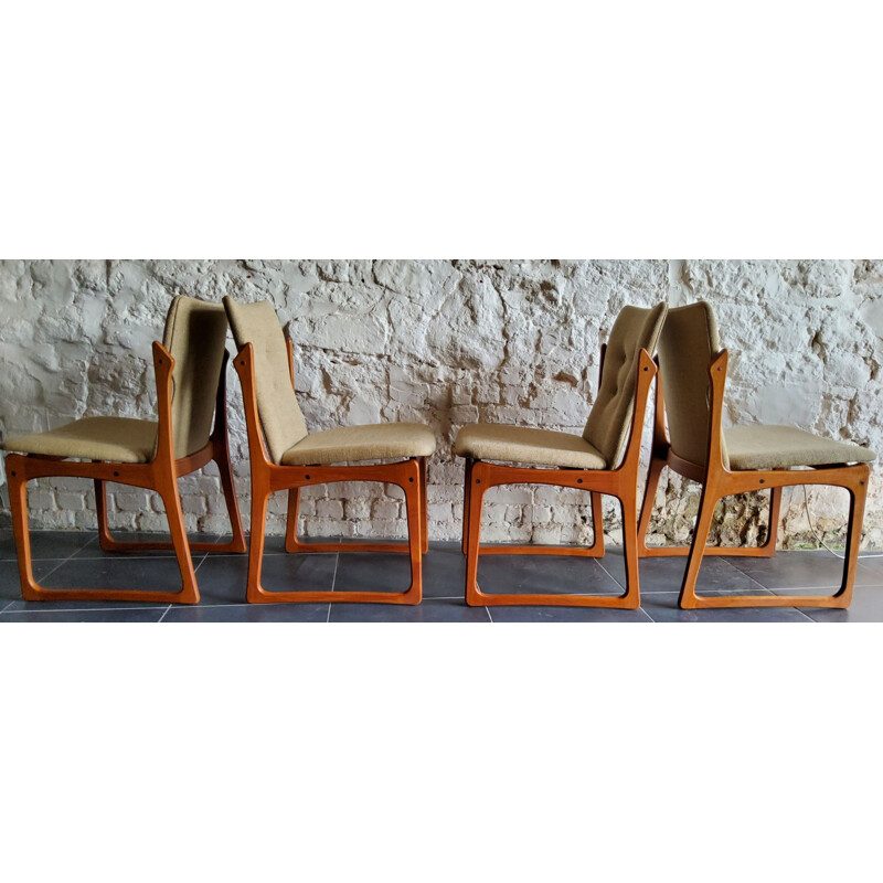 Ensemble de 4 chaises vintage de Vamdrup Stolefabrik, Danemark 1960