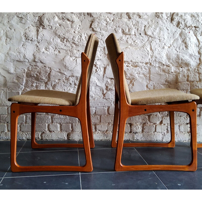 Set of 4 vintage chairs by Vamdrup Stolefabrik, Denmark 1960