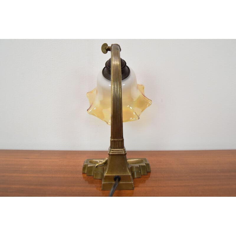 Lampe de table Art Déco vintage, Tchécoslovaquie 1930