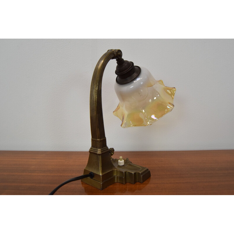 Vintage Art Deco table lamp, Czechoslovakia 1930