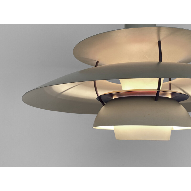 Mid century pendant lamp PH 5 by Poul Henningsen for Louis Poulsen, Denmark 1980s