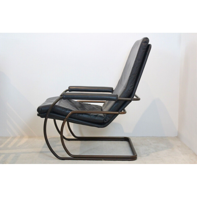 Vintage model 301 leather armchair by Jan des Bouvrie for Gelderland, Netherlands 1970s