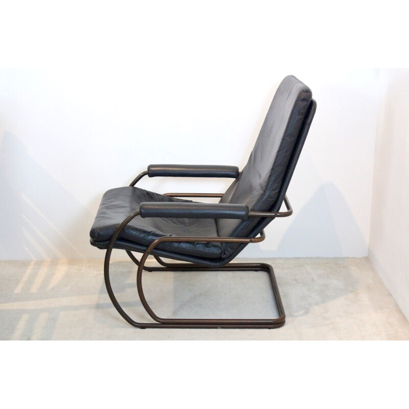 Vintage model 301 leather armchair by Jan des Bouvrie for Gelderland, Netherlands 1970s