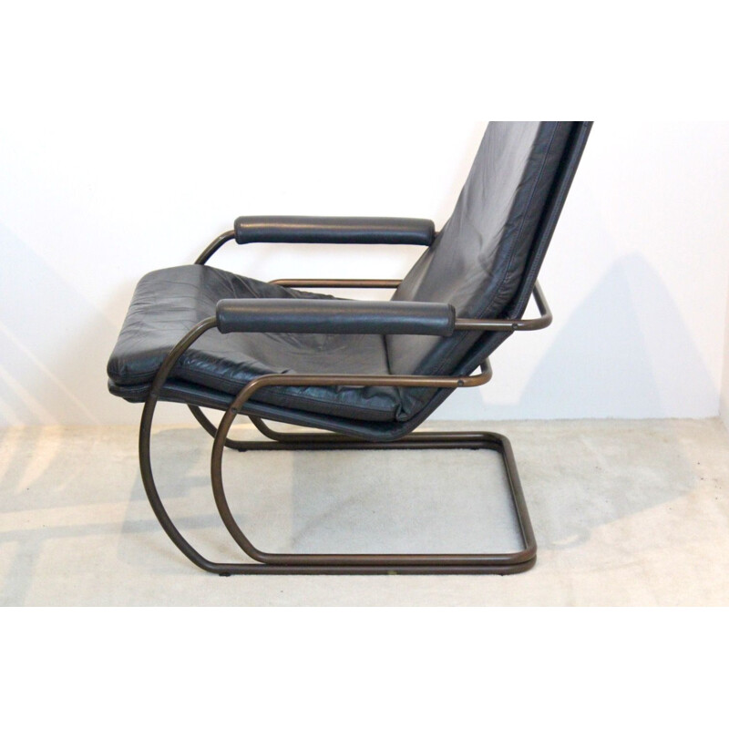 Vintage model 301 leather armchair by Jan des Bouvrie for Gelderland, Netherlands 1970s