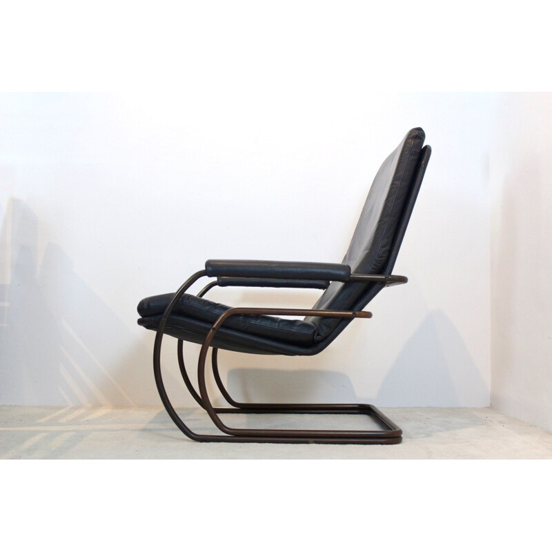 Vintage model 301 leather armchair by Jan des Bouvrie for Gelderland, Netherlands 1970s