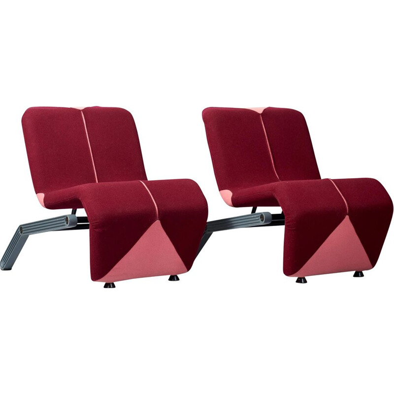 Pair of vintage lounge chairs by Thierry Blet for Artifort, 1980s