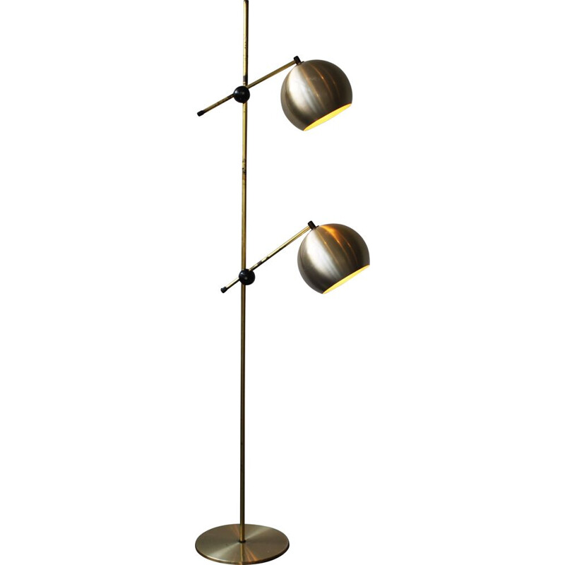 Vintage Herda floor lamp with 2 globes, 1946