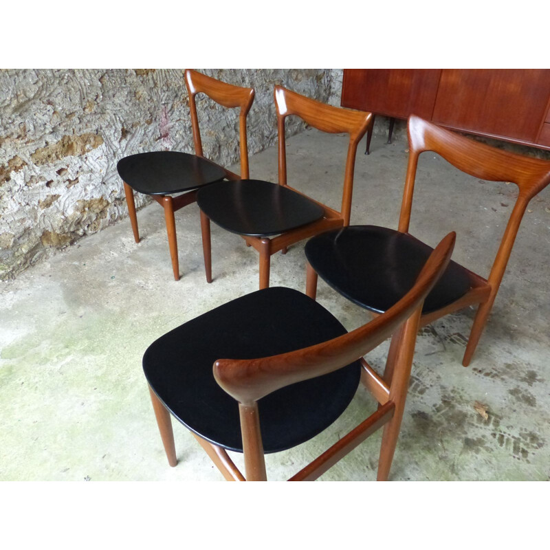 Set of 4 Danish chairs, H.W KLEIN - 1960s
