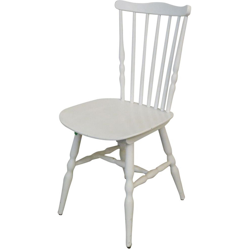 Baumann vintage bistro chair model Tacoma in white beechwood, 1960