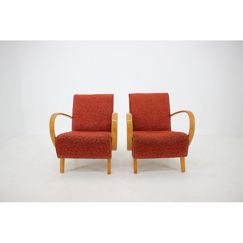 Pair of vintage armchairs by Jindrich Halabala, Czechoslovakia 1940s