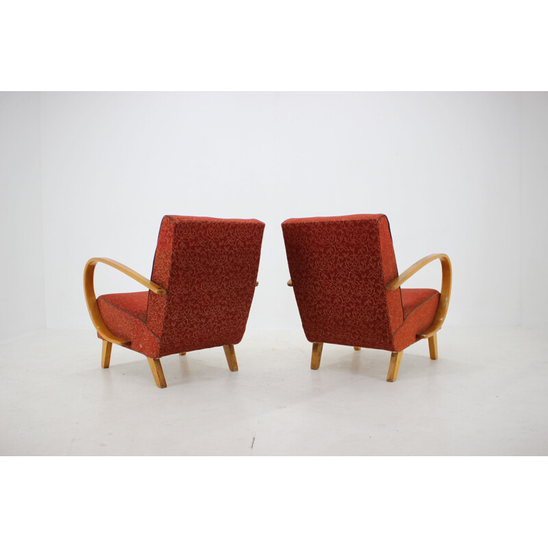 Pair of vintage armchairs by Jindrich Halabala, Czechoslovakia 1940s