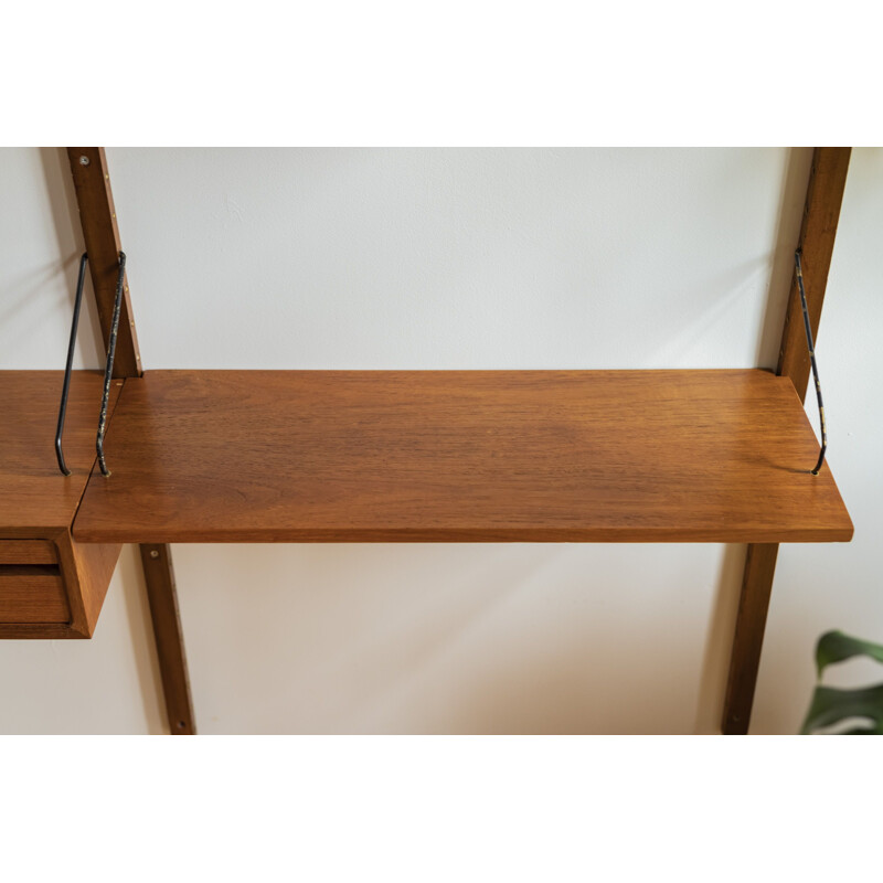 Set of 15 Danish vintage system teak wall units by Poul Cadovius for Cado, 1960s