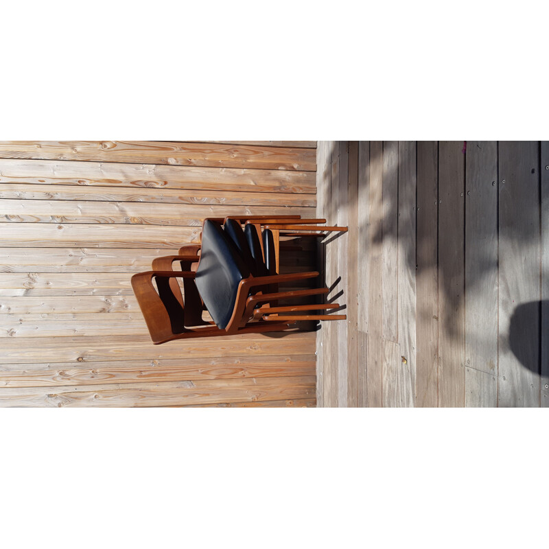 Set of 4 Scandinavian vintage teak chairs