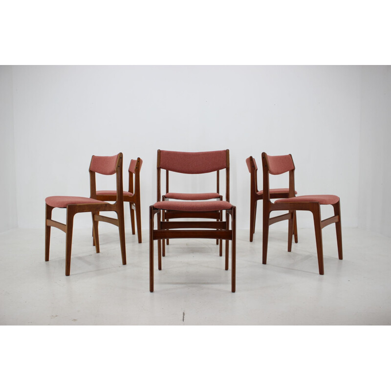 Set of 6 Danish vintage teak dining chairs, 1960s