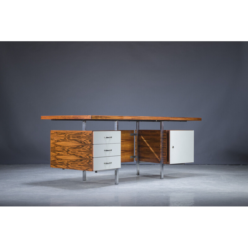 Mid century geometric rosewood desk, 1970s