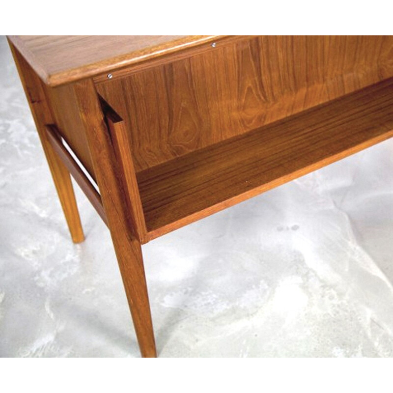 Large scandinavian desk in teak wood, Gunnar Nielsen TIBERGAARD - 1960s