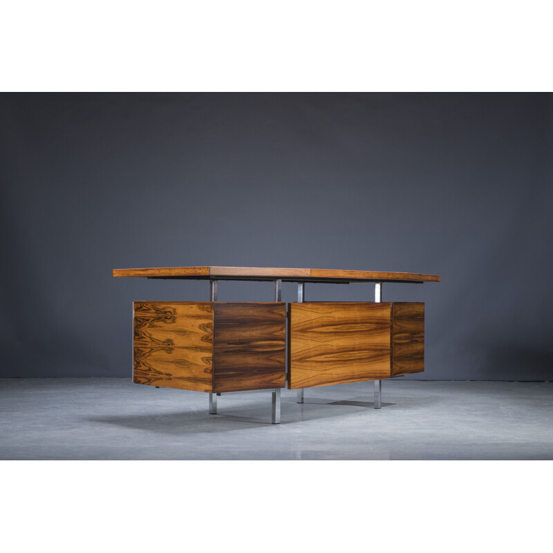 Mid century geometric rosewood desk, 1970s