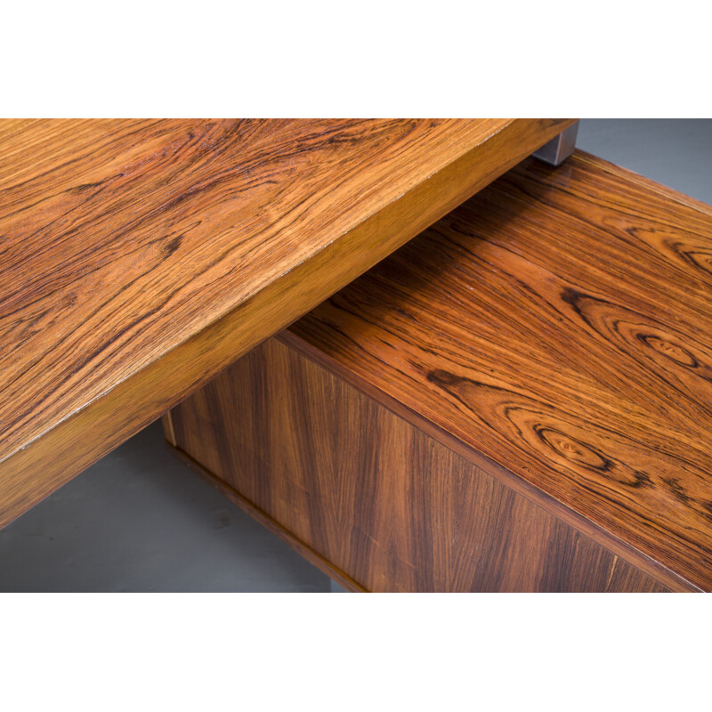 Mid-century corner rosewood desk, 1970s