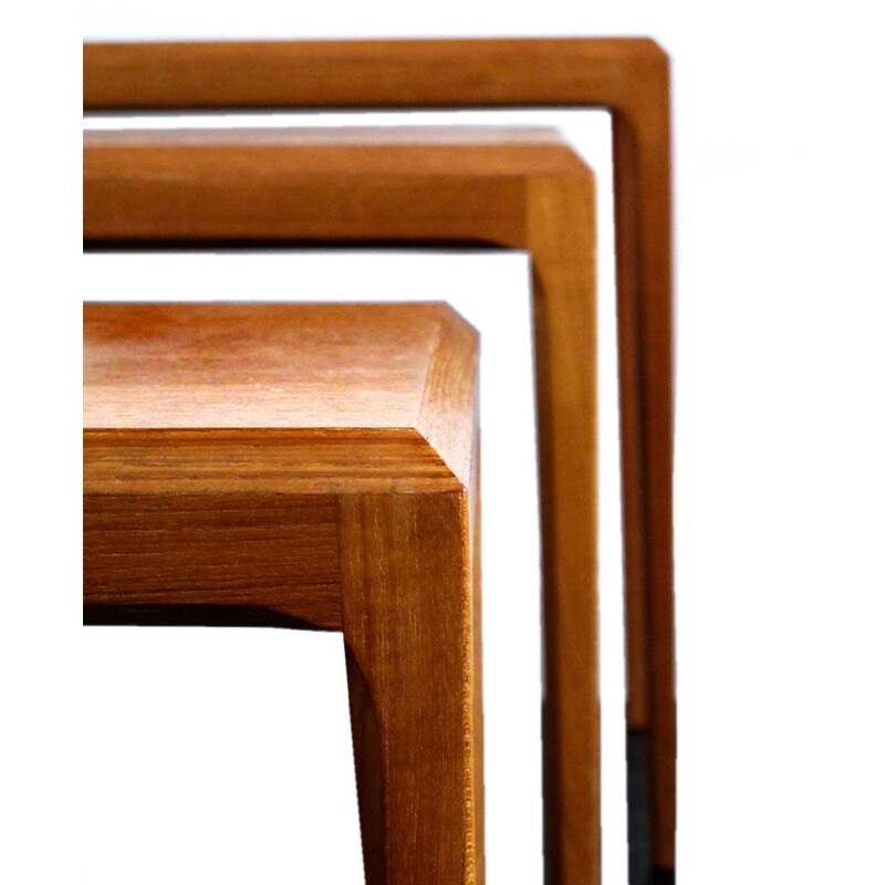 CFC Silkeborg nesting tables in teak wood, Johannes ANDERSEN - 1960s