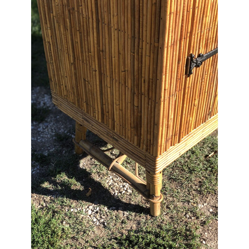 Mid century split bamboo cabinet, 1960