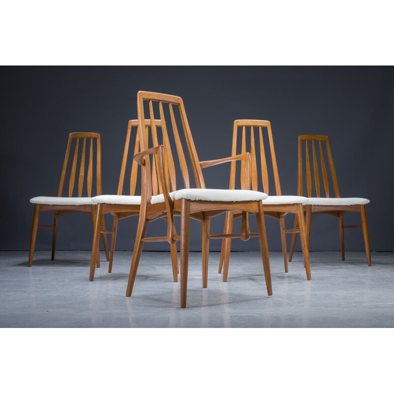 Ensemble de 5 chaises vintage par Niels Koefoed pour Hornslet Møbelfabrik, 1960
