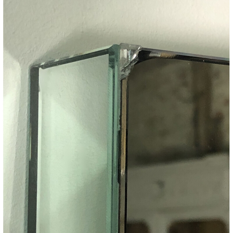 Paravent miroirs vintage à 6 faces, 1980