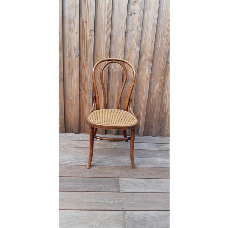 Vintage Fischel bistro cane chair