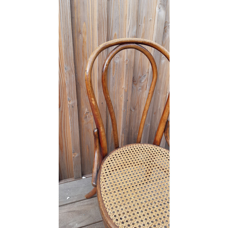 Vintage Fischel bistro cane chair