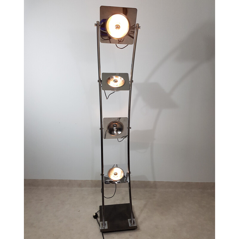 Lámpara de pie vintage con 5 luces regulables de Goffredo Reggiani, 1970
