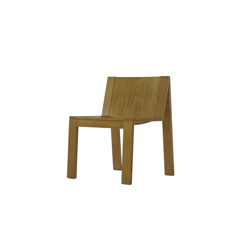Set of 6 vintage minimalistic dining chairs by Maizarac & Boonzaaijer for Pastoe, 1970s