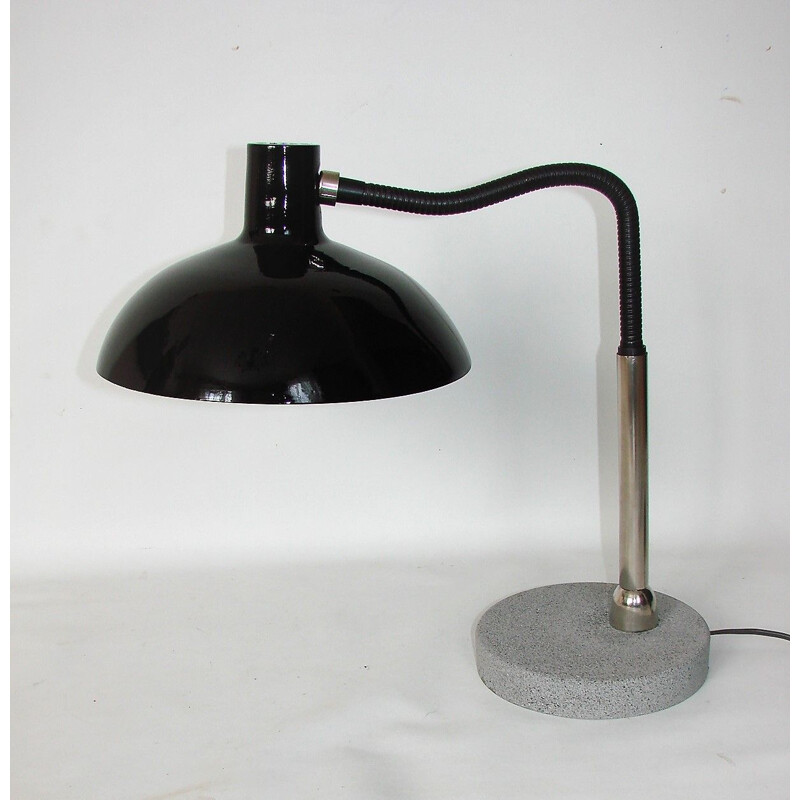 Lámpara de escritorio vintage de metal y aluminio, 1960