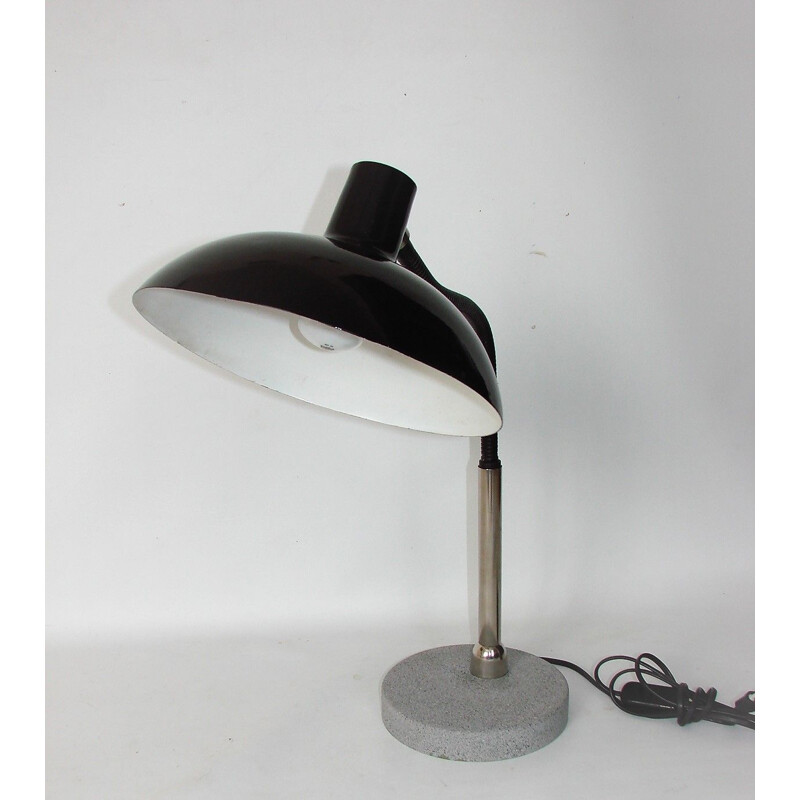 Lámpara de escritorio vintage de metal y aluminio, 1960
