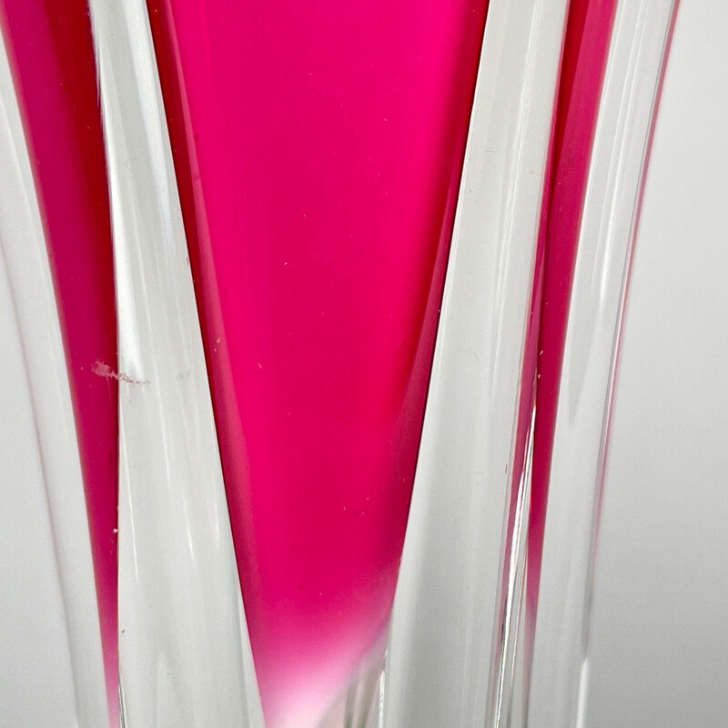 Vintage-Vase aus Kunstglas von Josef Hospodka für Chribska Glassworks, 1960